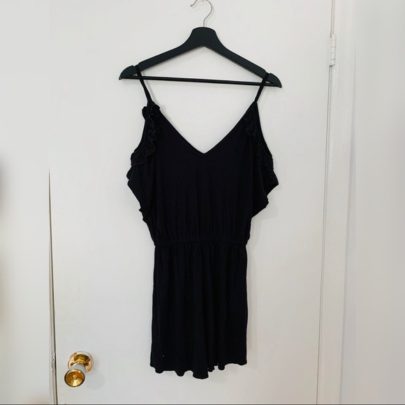 Black Off The Shoulder Romper - Picture 4 of 6